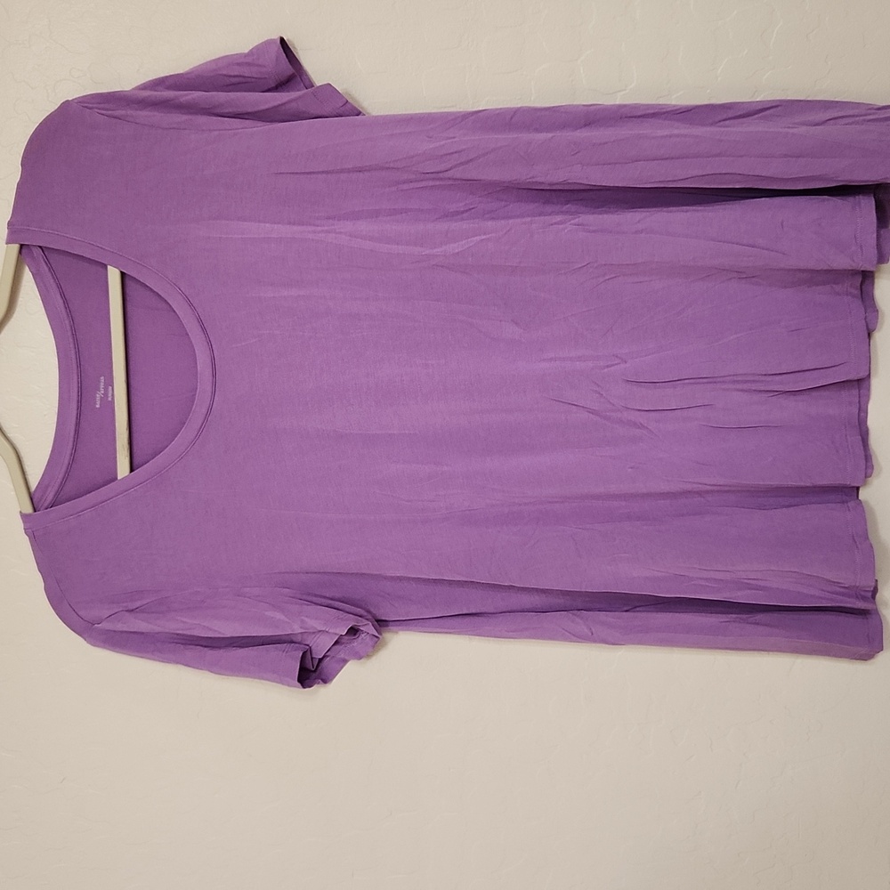 Daily Ritual Classic Lavender Short Sleeve Top